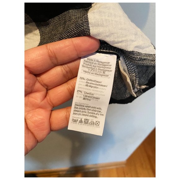 Madewell Boxy Button-Back Top in Gingham Check | Size M - Picture 4 of 6